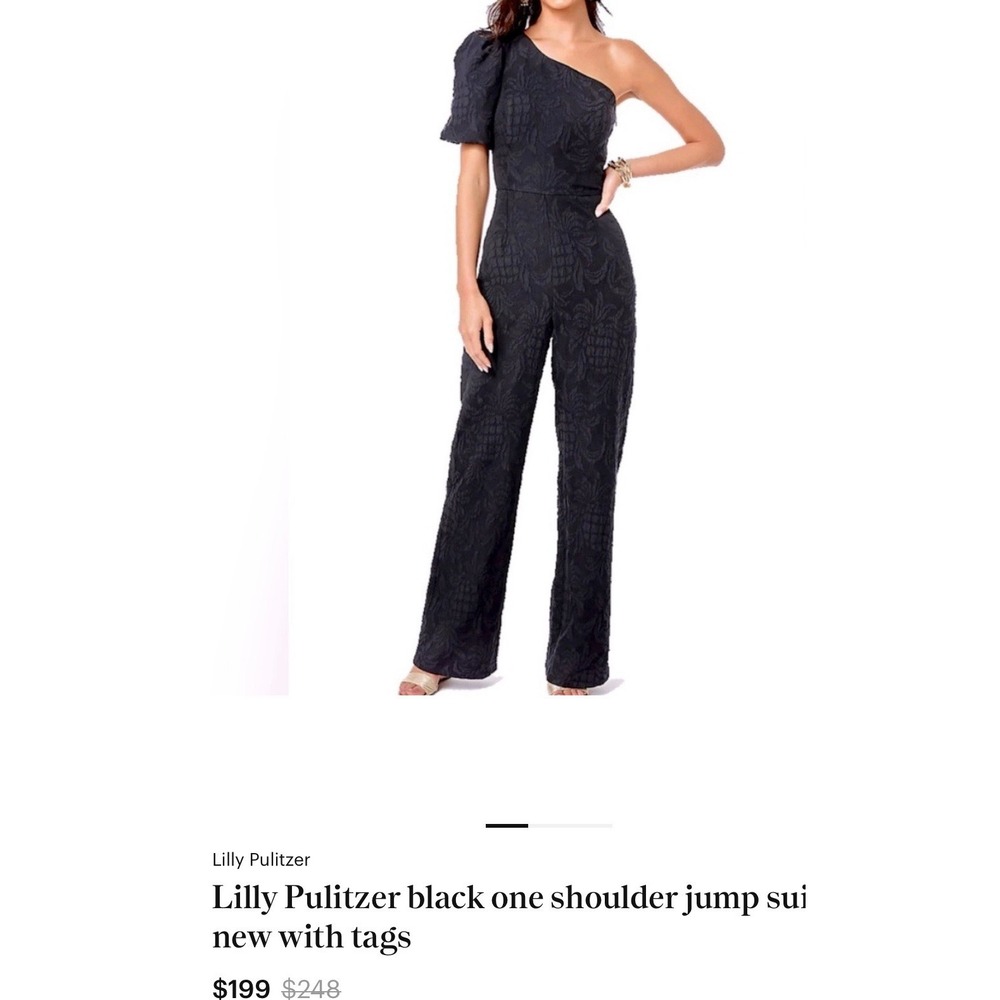 Lilly Pulitzer Brialyn One-Shoulder Jumpsuit sz 14